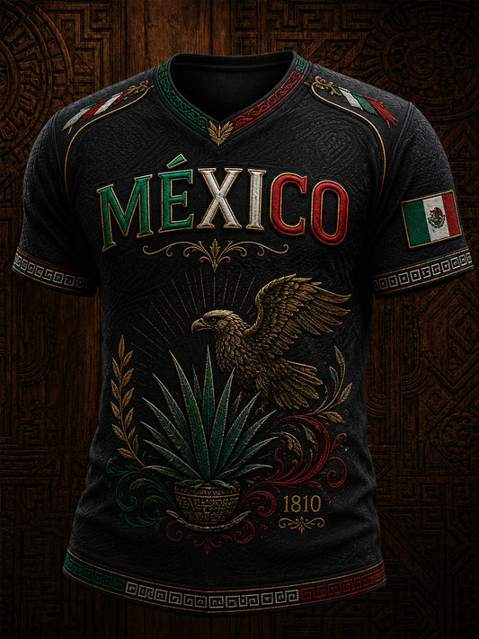 Men’s Mexico Independence Day Print Casual Short-Sleeve T-Shirt