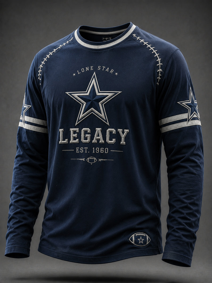 Men's Dallas Cowboy Print Casual Sweatshirt
