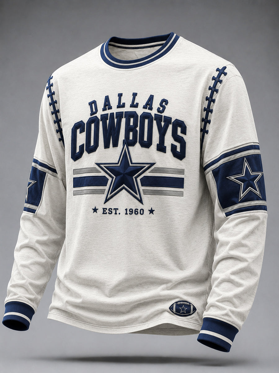 Men's Dallas Cowboy Print Casual Sweatshirt