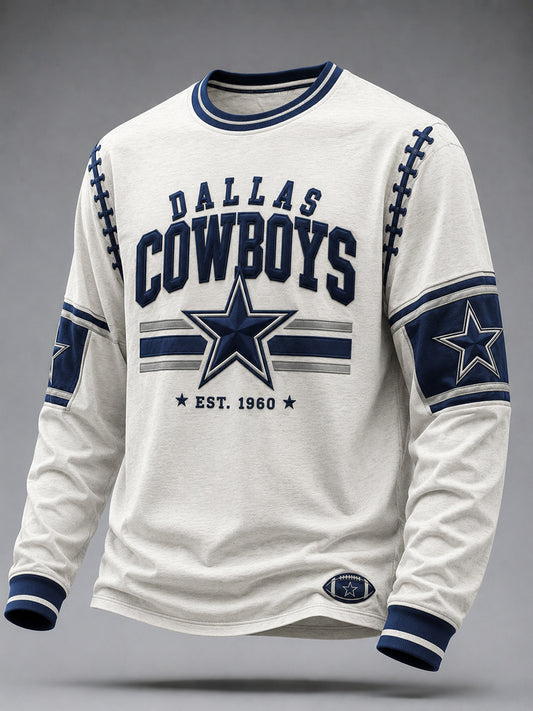 Men's Dallas Cowboy Print Casual Sweatshirt