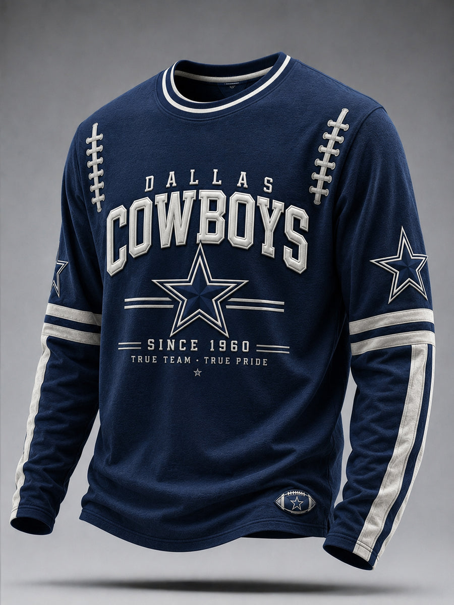Men's Dallas Cowboy Print Casual Sweatshirt