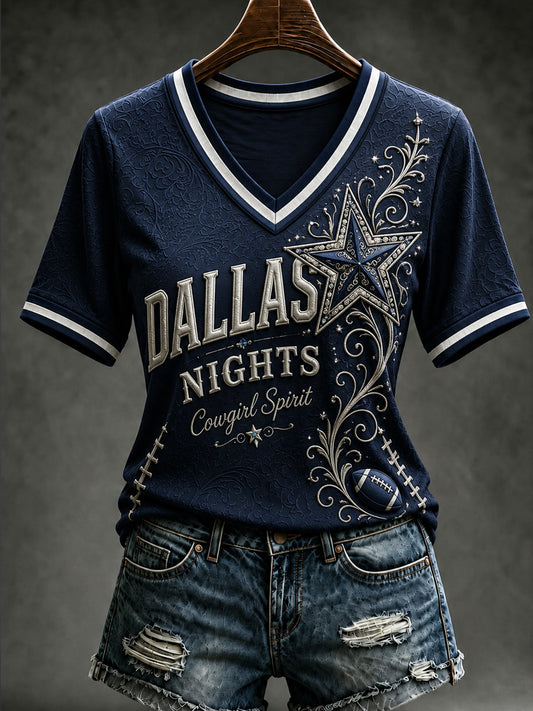 Women's Dallas Cowboys Print Casual T-Shirt