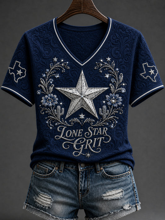 Women's Dallas Cowboys Print Casual T-Shirt