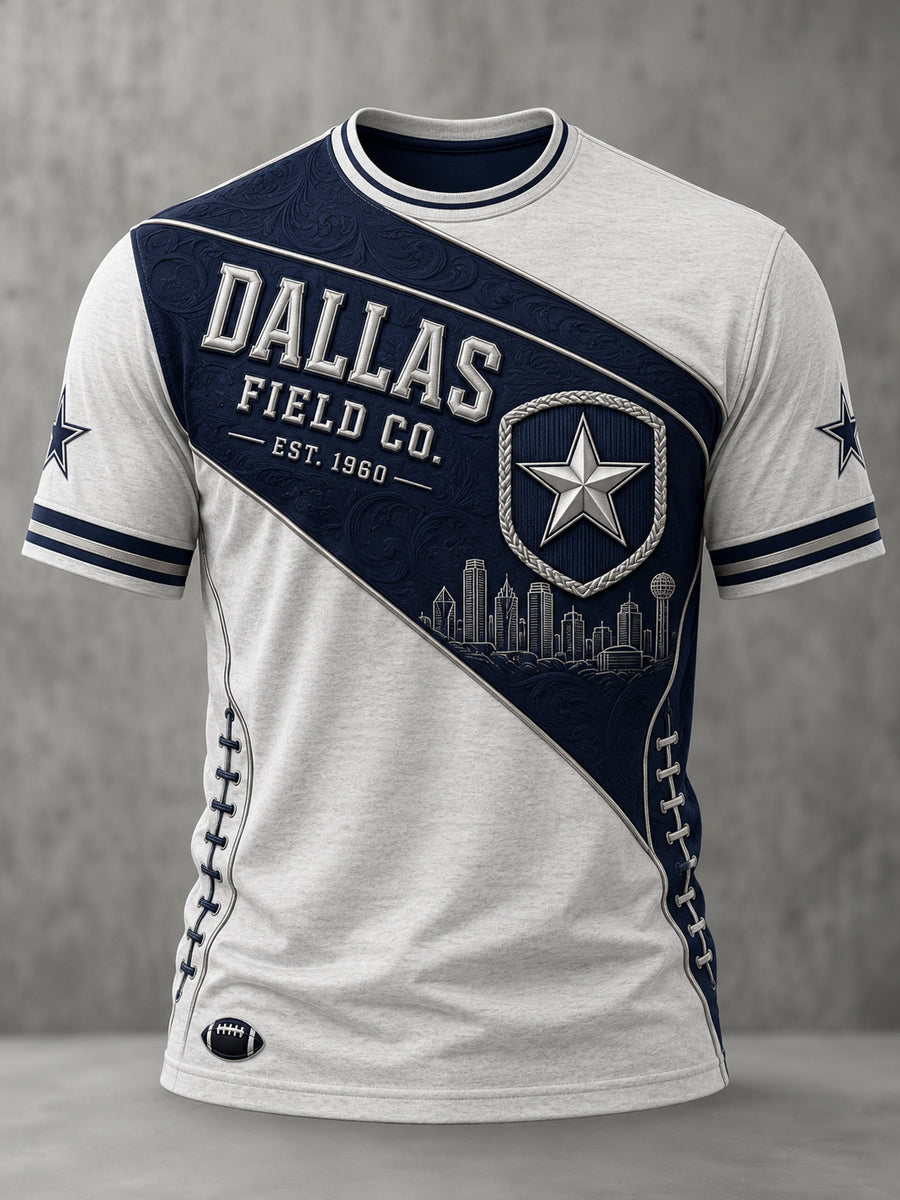 Men’s Rugby Dallas Cowboys Printed Casual T-Shirt