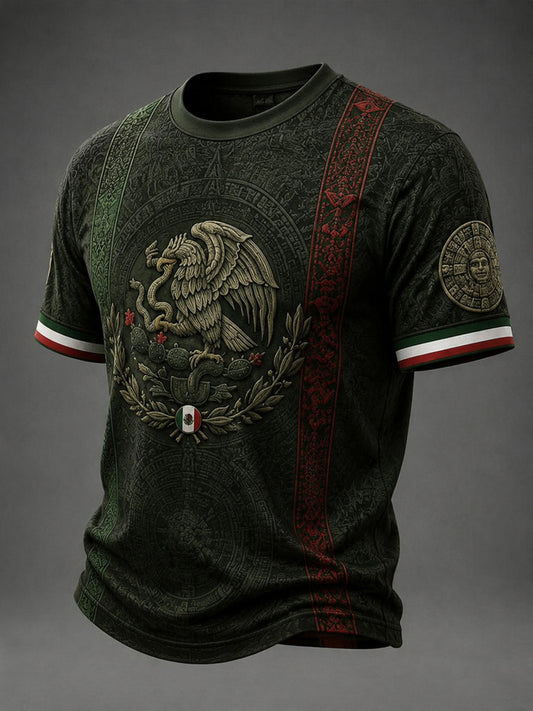 Men’s Mexico Independence Day Print Casual Short-Sleeve T-Shirt