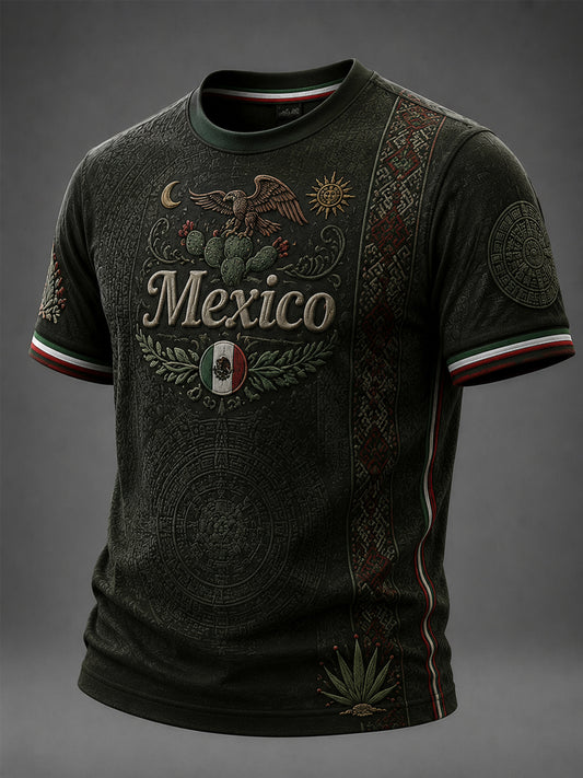 Men’s Mexico Independence Day Print Casual Short-Sleeve T-Shirt
