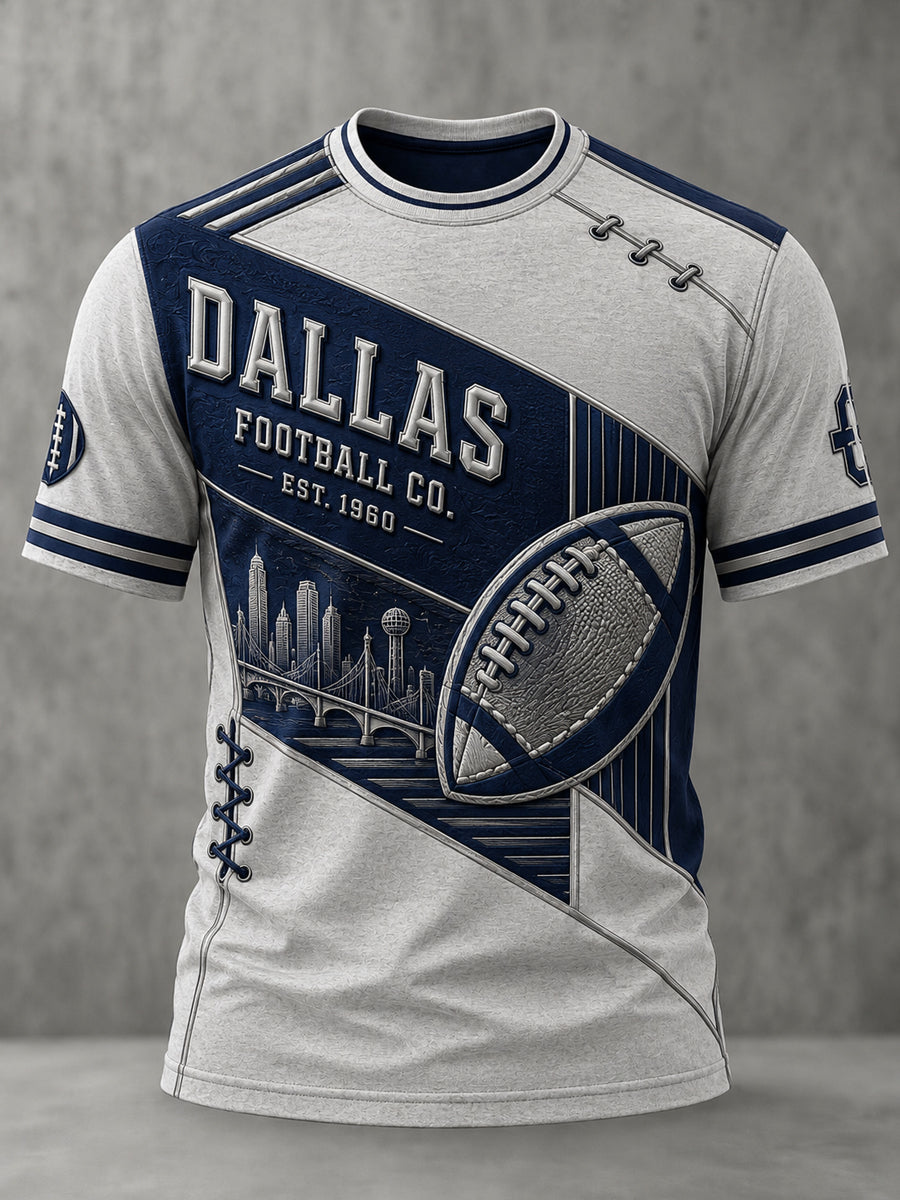 Men’s Rugby Dallas Cowboys Printed Casual T-Shirt
