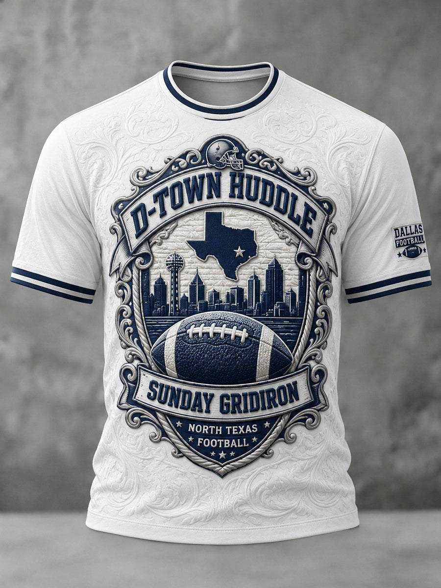 Men’s Rugby Dallas Cowboys Printed Casual T-Shirt