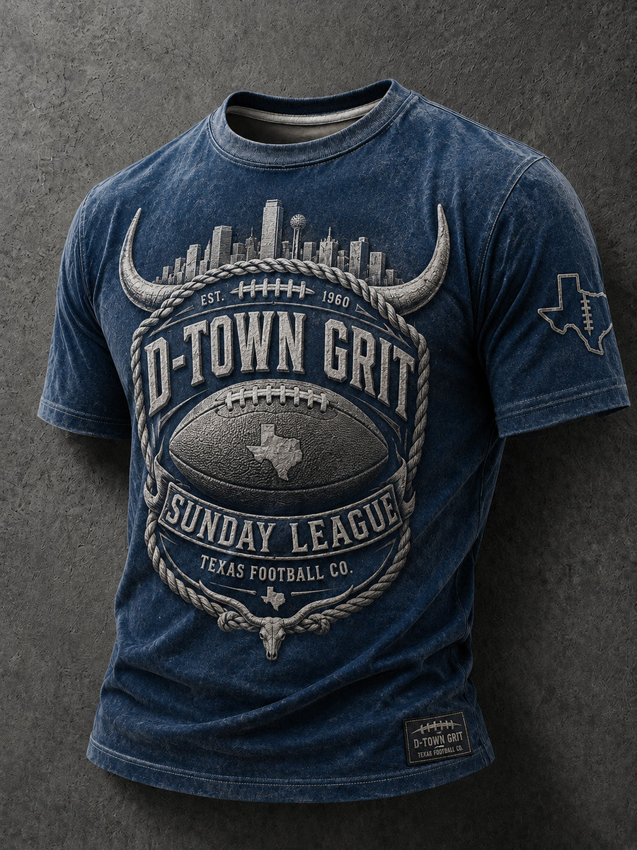 Men’s Rugby Dallas Cowboys Printed Casual T-Shirt