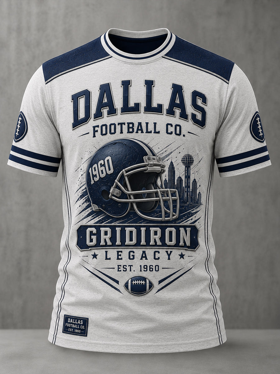 Men’s Rugby Dallas Cowboys Printed Casual T-Shirt