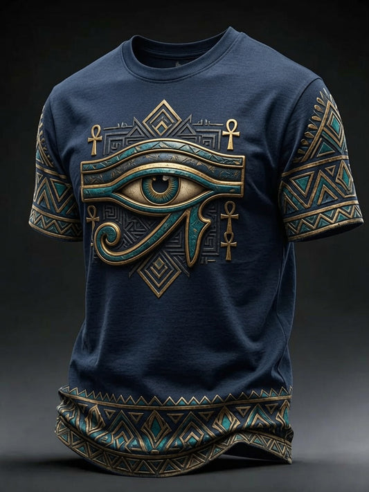 Men’s Art Printed Ancient Egyptian Civilization Leisure T-Shirt