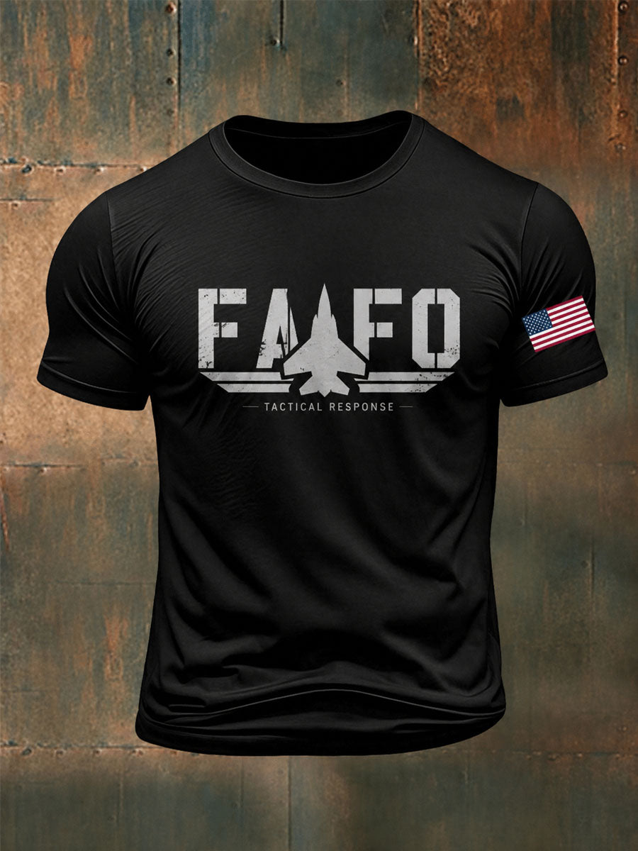 Men’s American Air Force Print Casual Short-Sleeve T-Shirt