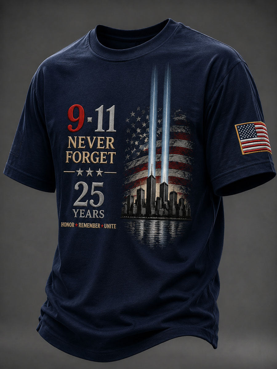Men’s Patriotic American Day Printed Casual Short-Sleeve T-Shirt